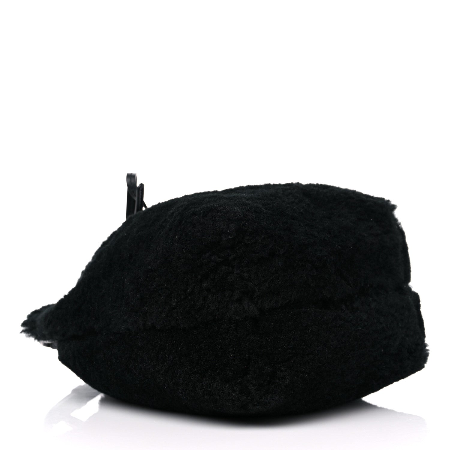 Mansur Gavriel Shearling Mini Bucket Bag Black 4 of 10