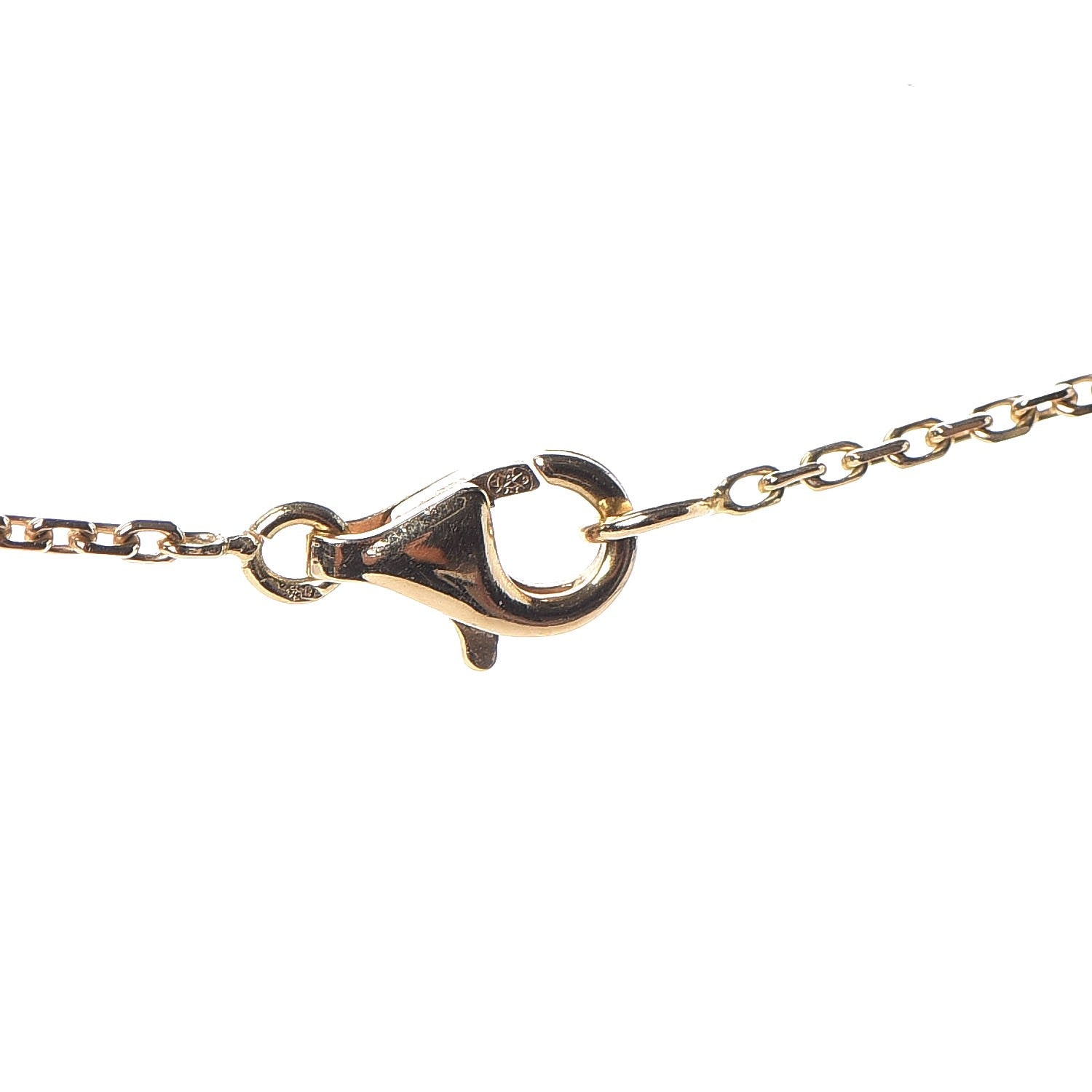 Van Cleef & Arpels 18K Yellow Gold Mother of Pearl Vintage Alhambra Pendant Necklace 4 of 6