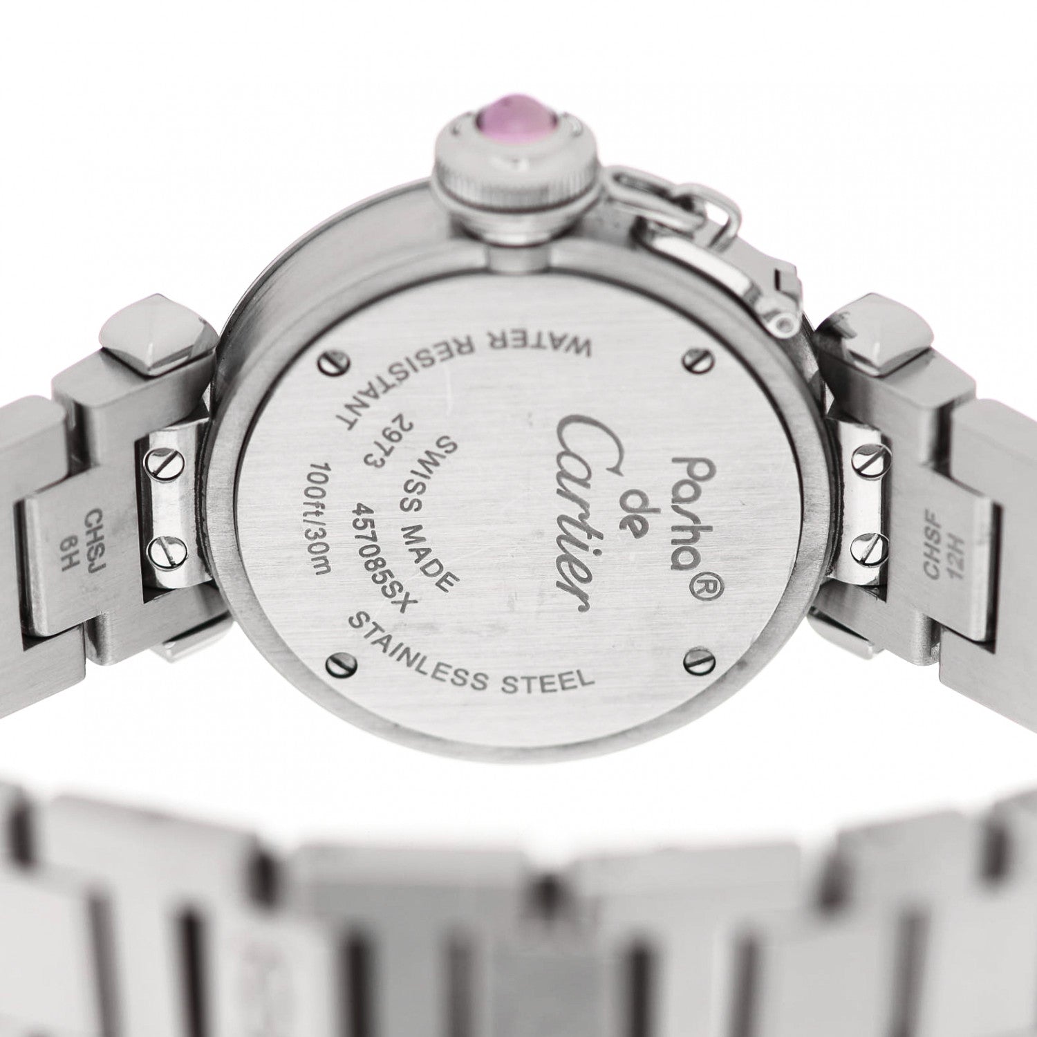 Cartier Stainless Steel 27mm Miss Pasha Quartz Watch Pink 4 of 4