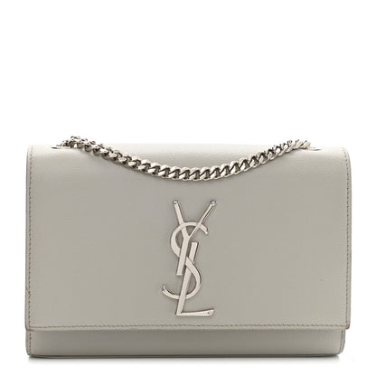 Saint Laurent Grain De Poudre Small Monogram Kate Satchel Blanc Vintage 1 of 12