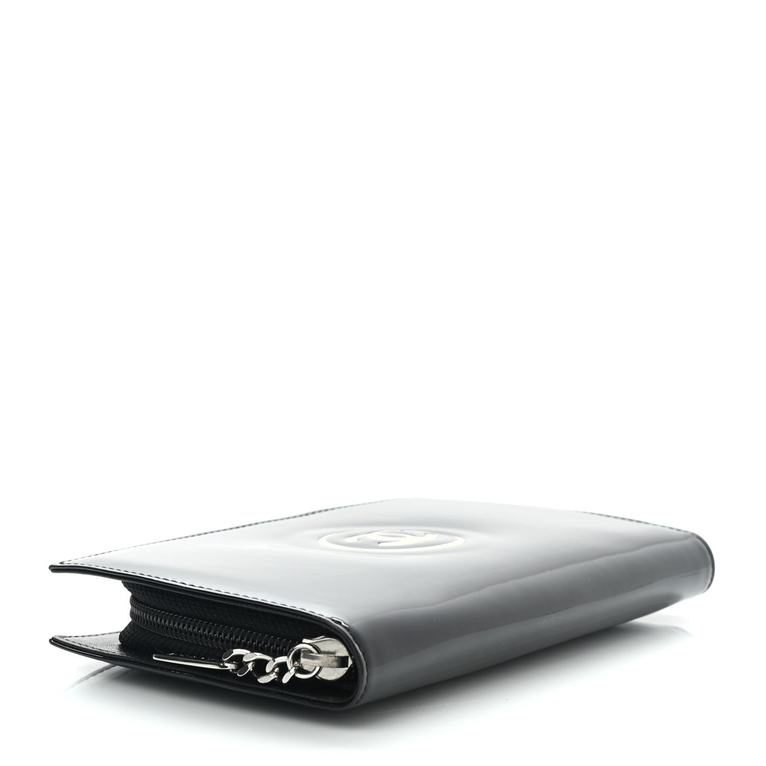 Chanel Patent CC Trousse Maquil Yen Wallet Black 4 of 10
