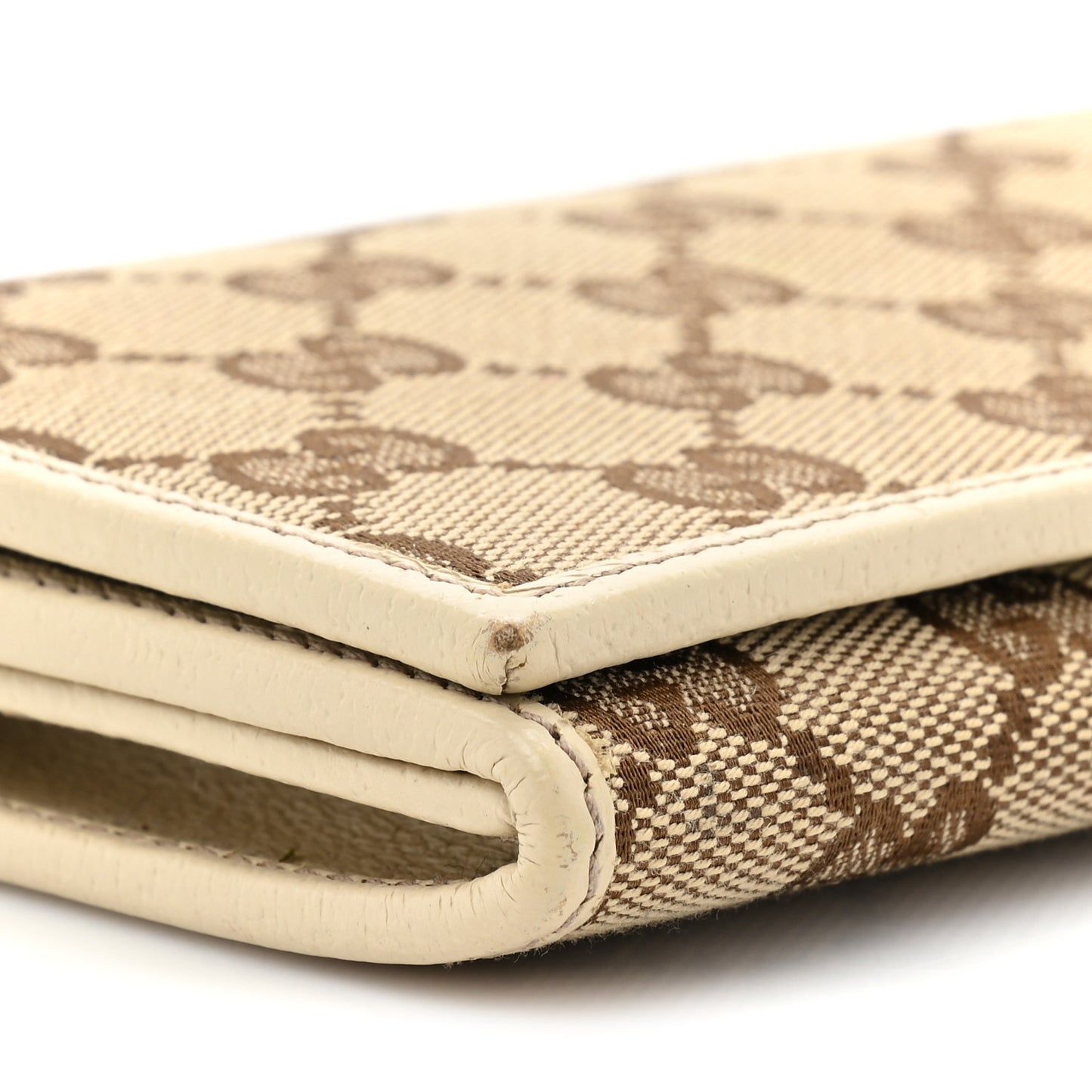 Monogram Metal Bar Continental Flap Wallet Off White