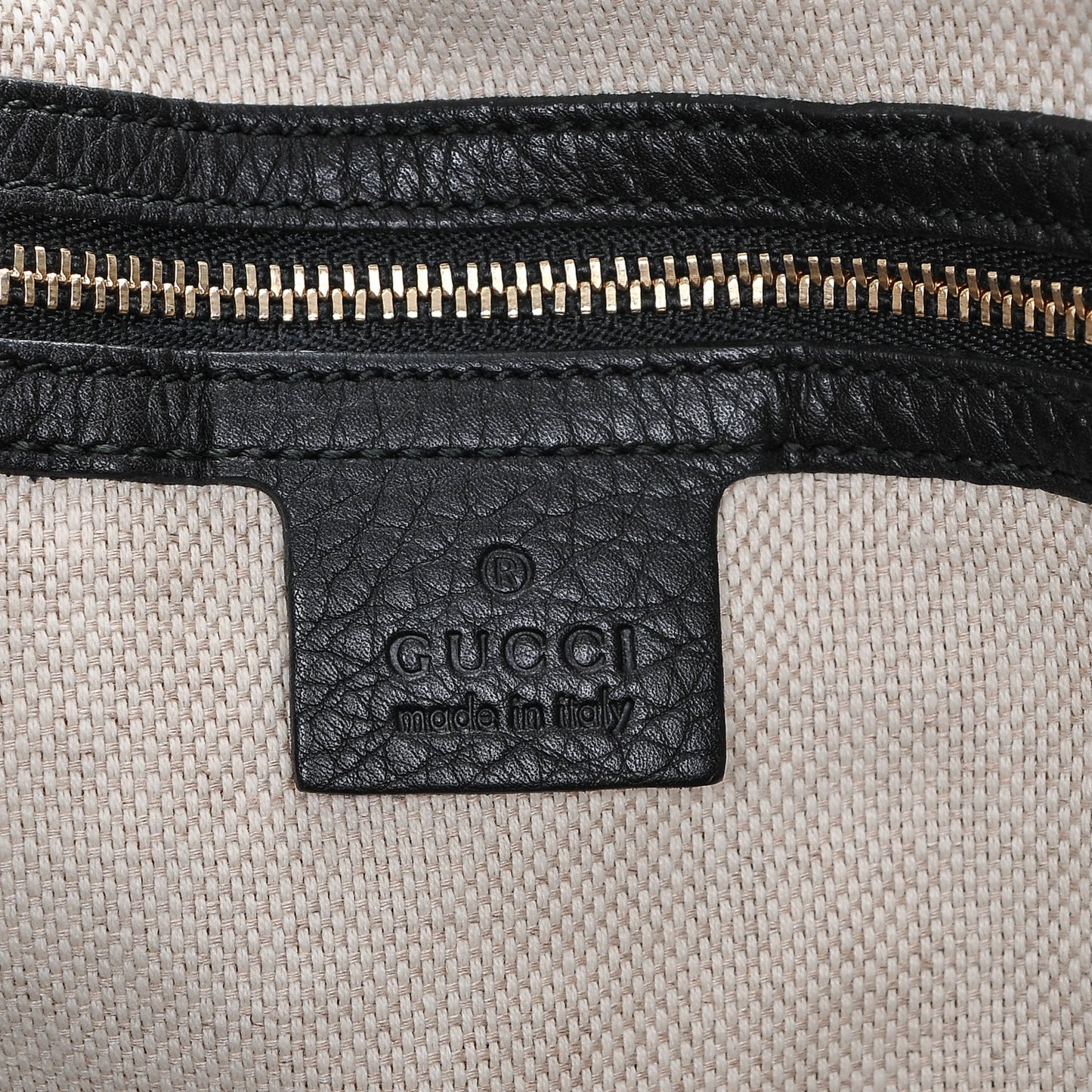 Pebbled Calfskin Large Soho Shoulder Bag Black
