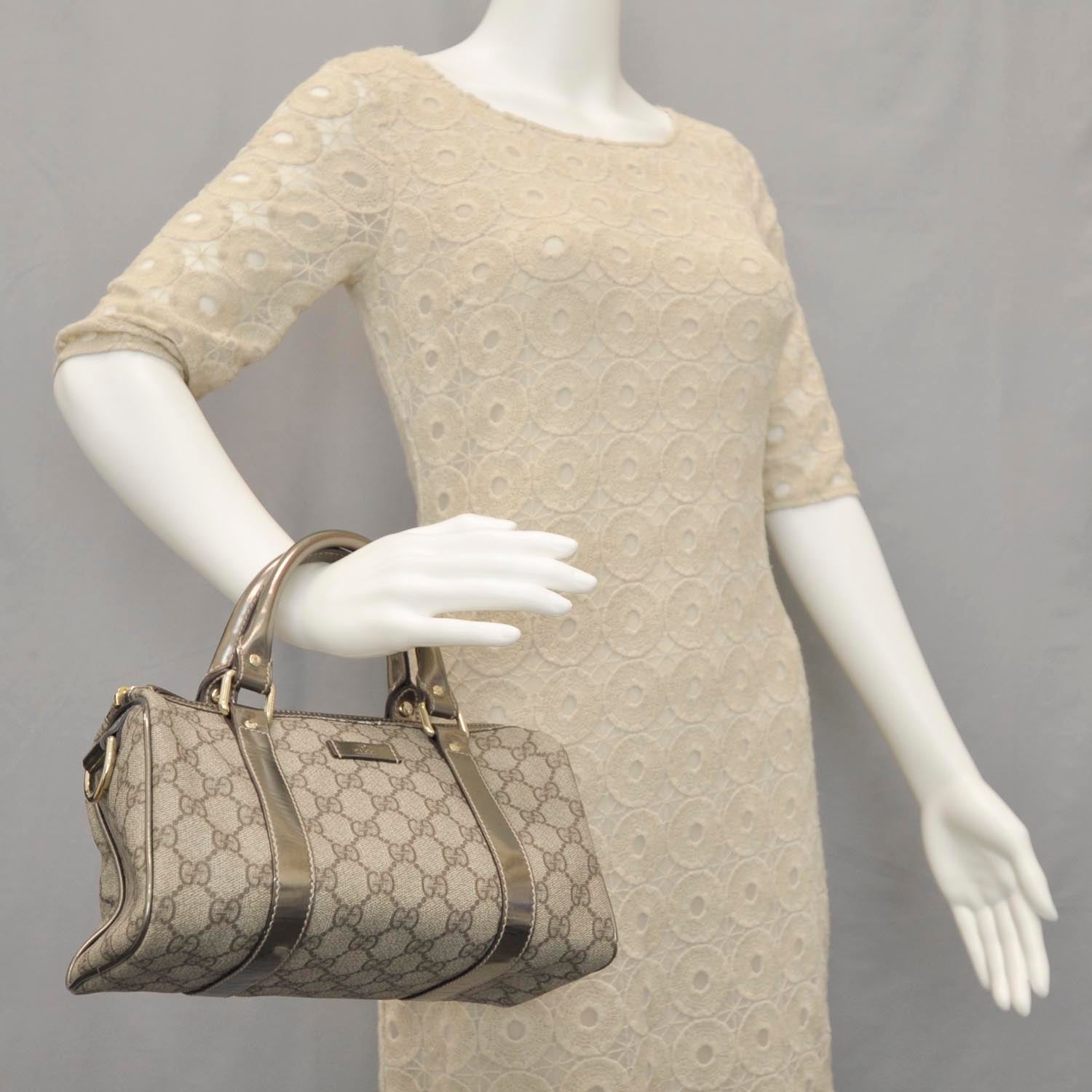 Gucci Monogram Small Joy Boston Metallic 2 of 11