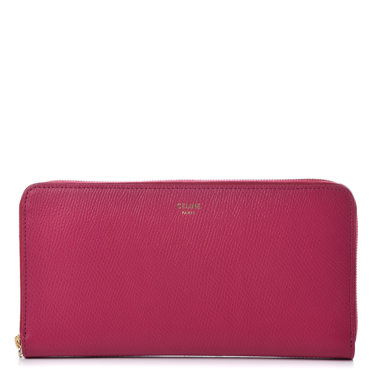 Grained Calfskin Large Zip Around Multifunction Wallet Pink
