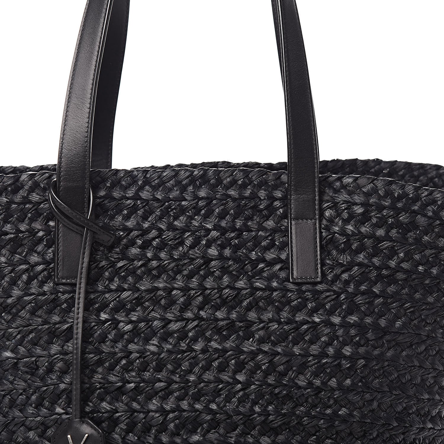Saint Laurent Raffia Medium Panier Bag Black 9 of 9