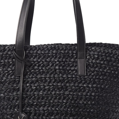 Saint Laurent Raffia Medium Panier Bag Black 9 of 9