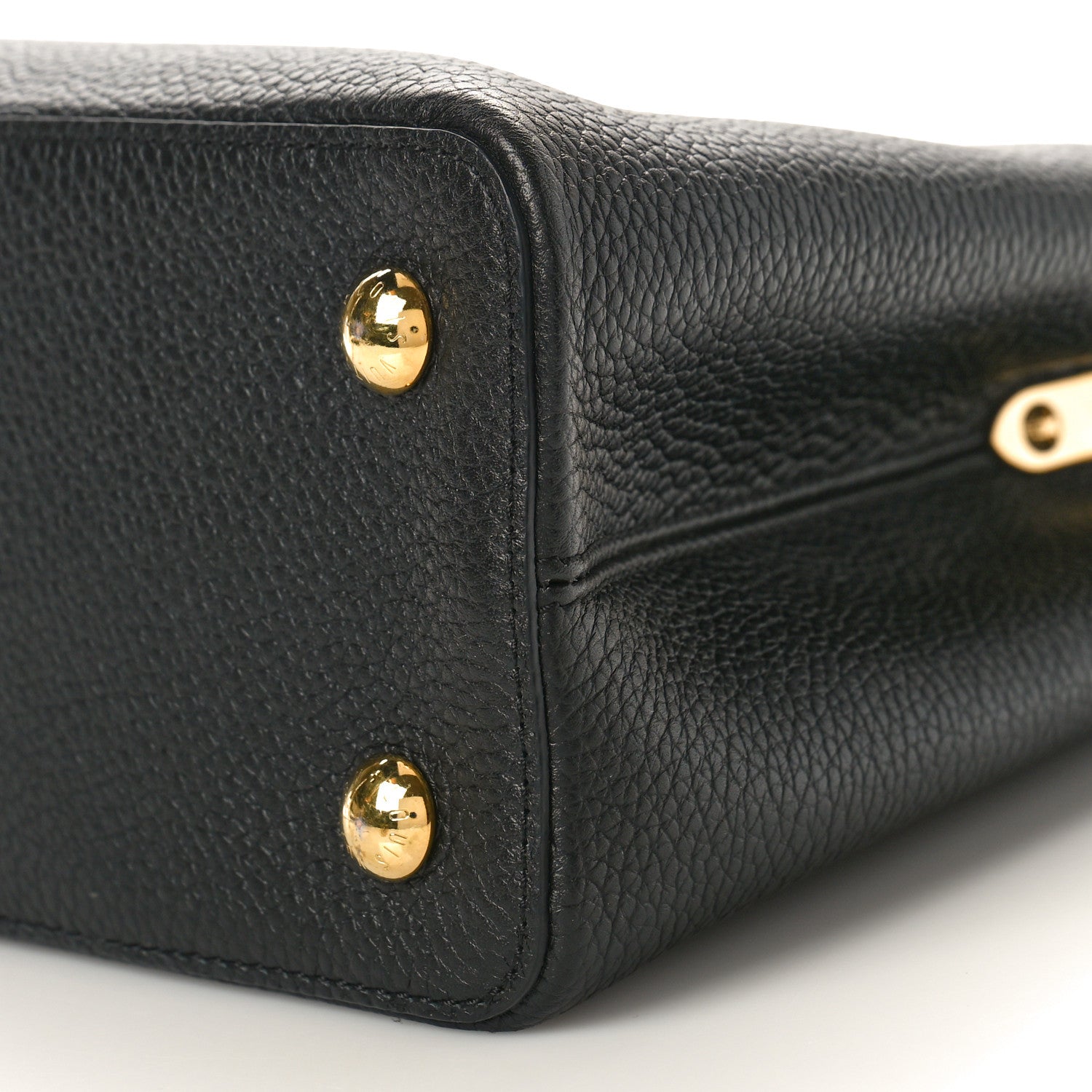 Louis Vuitton Taurillon Studded Capucines PM Black 8 of 9