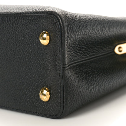 Louis Vuitton Taurillon Studded Capucines PM Black 8 of 9