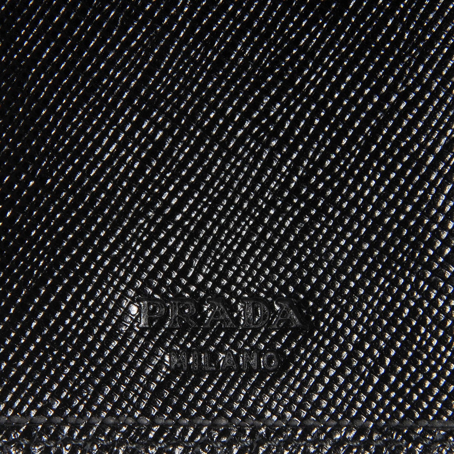 Saffiano Medium Flap Bi-Fold Wallet Black