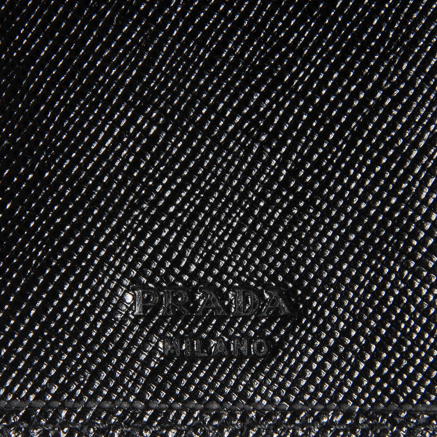 Prada Saffiano Medium Flap Bi-Fold Wallet Black 6 of 9