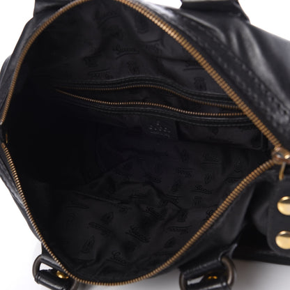 Gucci Calfskin Medium Babouska Boston Tote Black 5 of 7