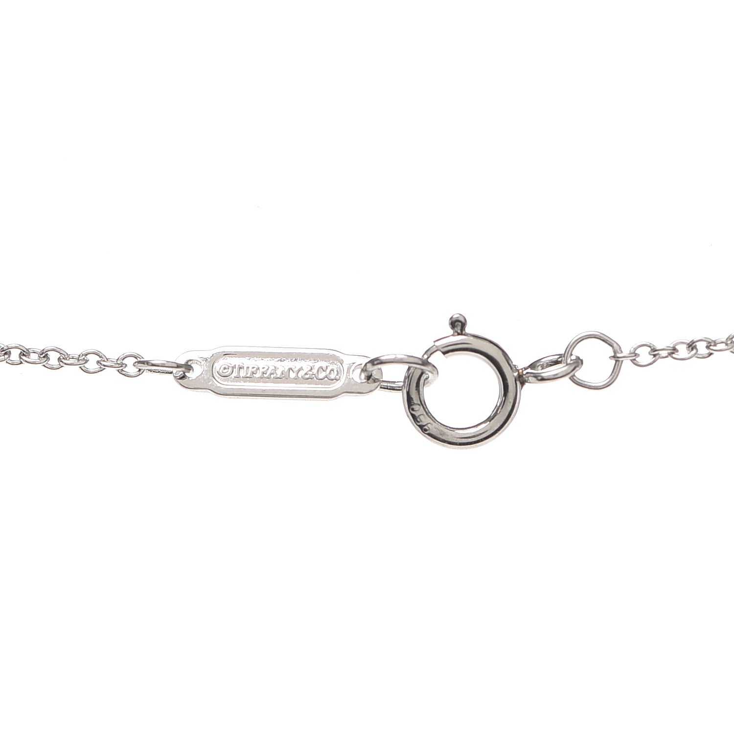 Tiffany Platinum Diamond Circlet Drop Pendant Necklace 4 of 6