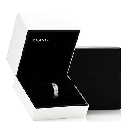 Chanel 18K White Gold Diamond Small Coco Crush Full Paved Ring 54 7 5 of 5