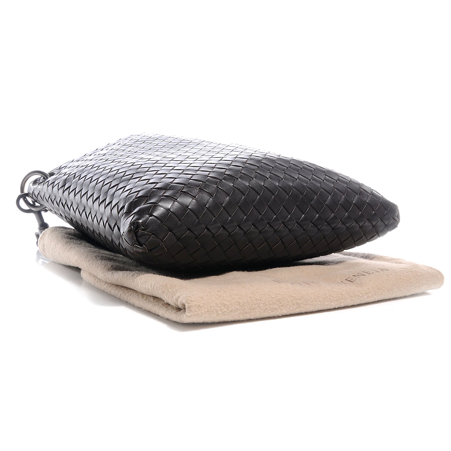 Nappa Intrecciato VN Flat Messenger Bag Ebano