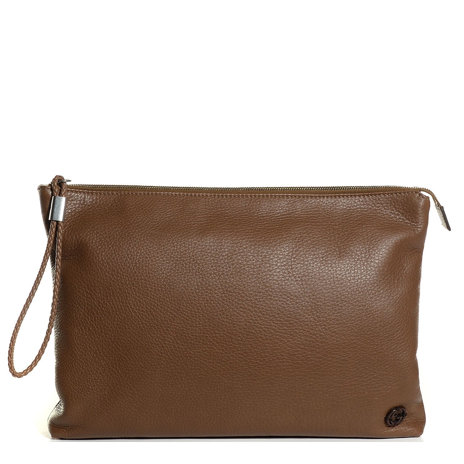 Gucci Deerskin Interlocking G Portfolio Clutch Maple 1 of 10