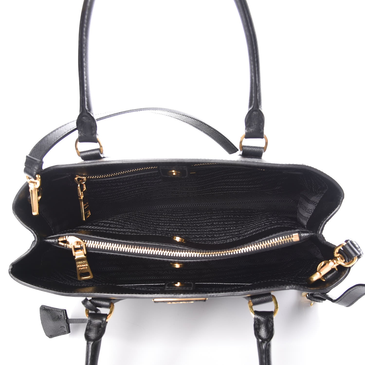 Prada Saffiano Lux Small Tote Nero Black 5 of 9
