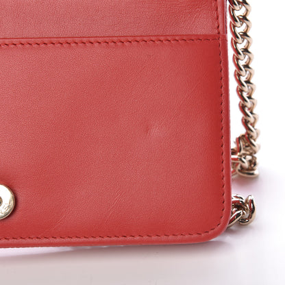 Chanel Caviar Quilted Boy Wallet On Chain WOC Red 12 of 14