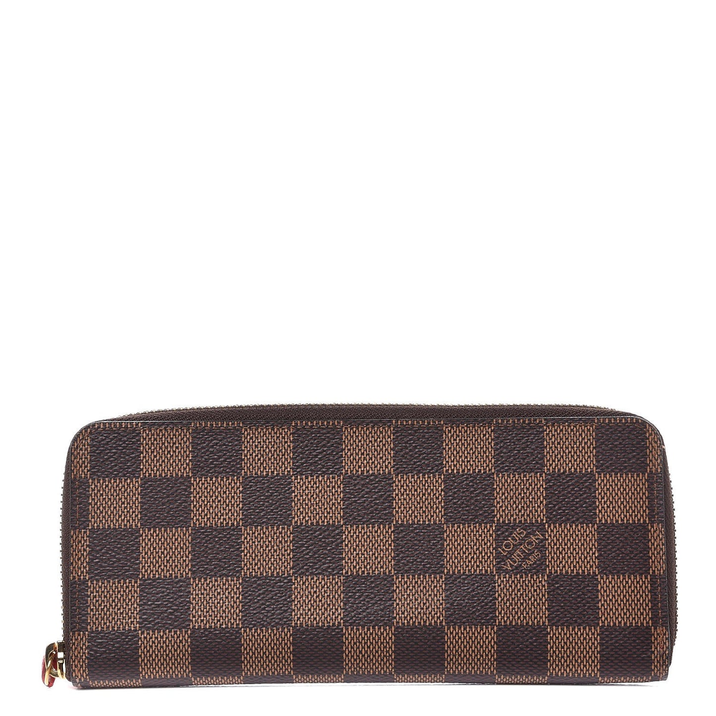Damier Ebene Clemence Wallet Cherry