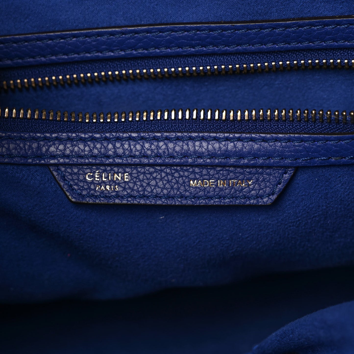 Drummed Calfskin Mini Luggage Indigo