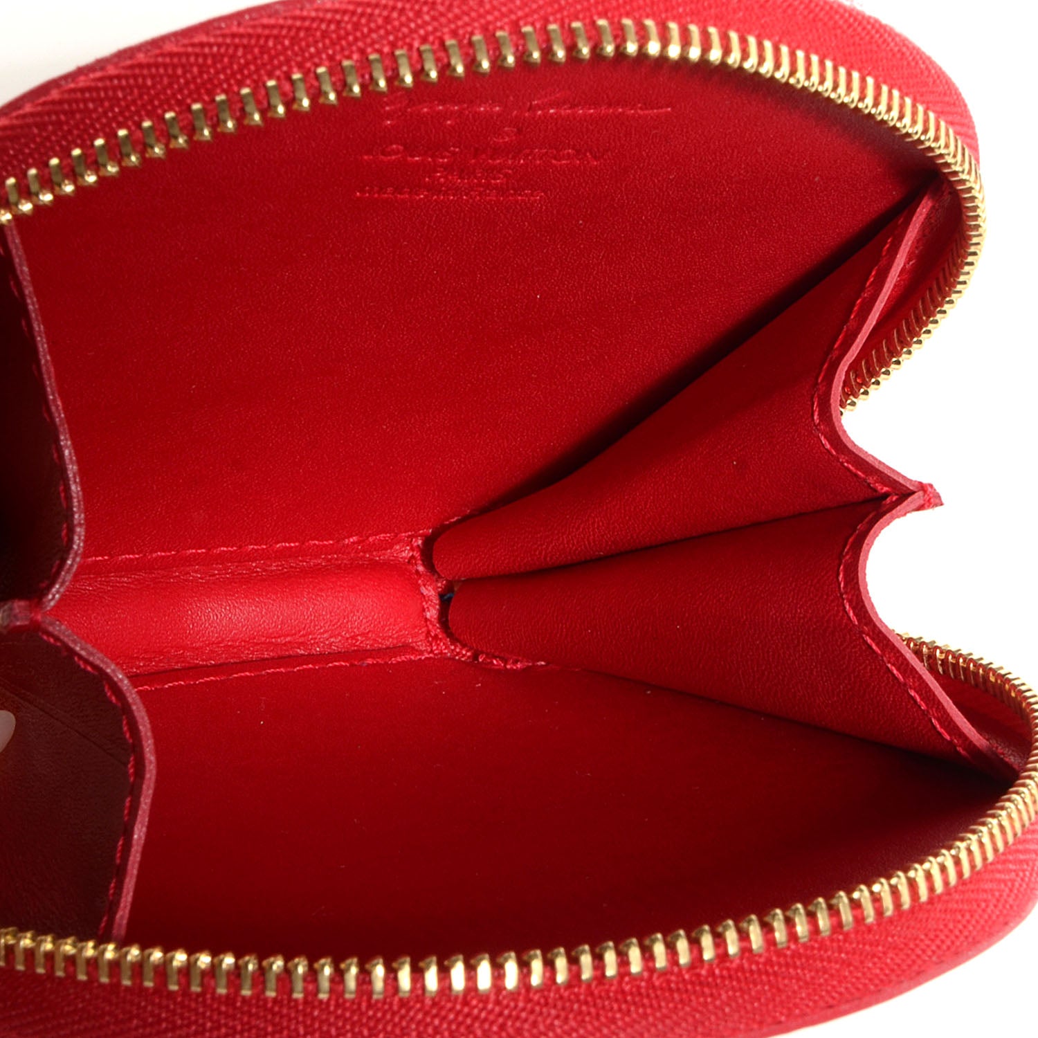 Louis Vuitton Vernis Kusama Infinity Dots Chapeau Coin Purse Red 5 of 8
