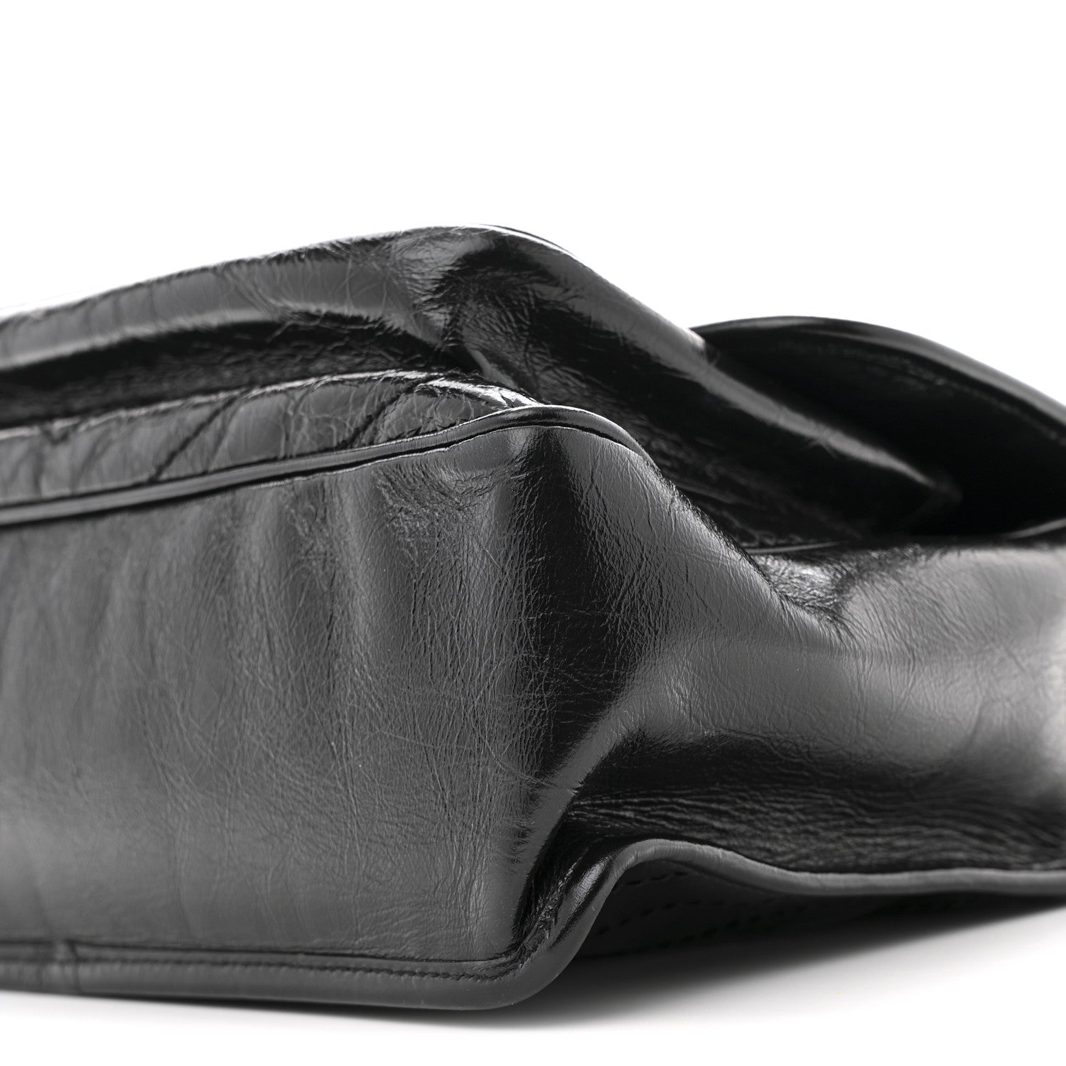 Saint Laurent Crinkled Calfskin Matelasse Monogram Medium Niki Chain Satchel Black 10 of 13
