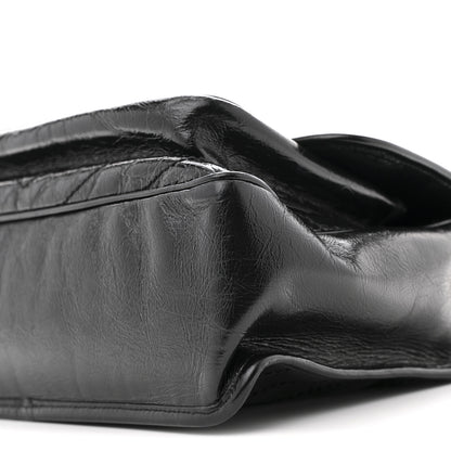 Saint Laurent Crinkled Calfskin Matelasse Monogram Medium Niki Chain Satchel Black 10 of 13