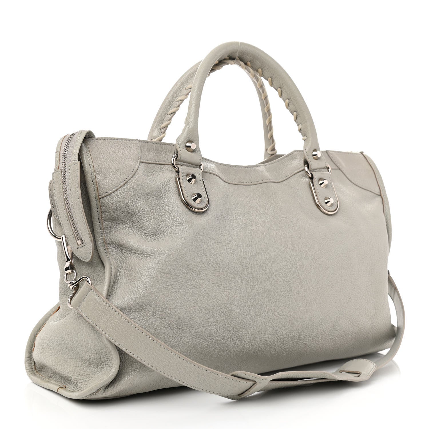 Balenciaga Chevre Silver Metallic Edge Hardware City Gris Glace 3 of 11