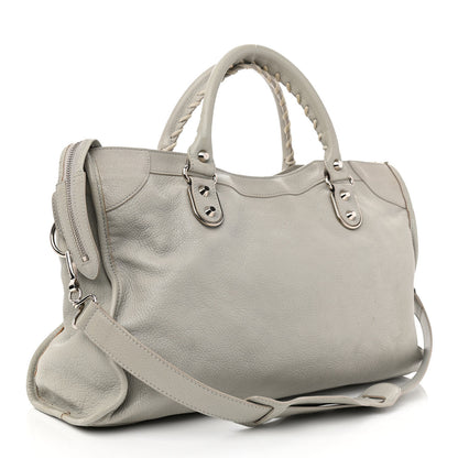 Balenciaga Chevre Silver Metallic Edge Hardware City Gris Glace 3 of 11