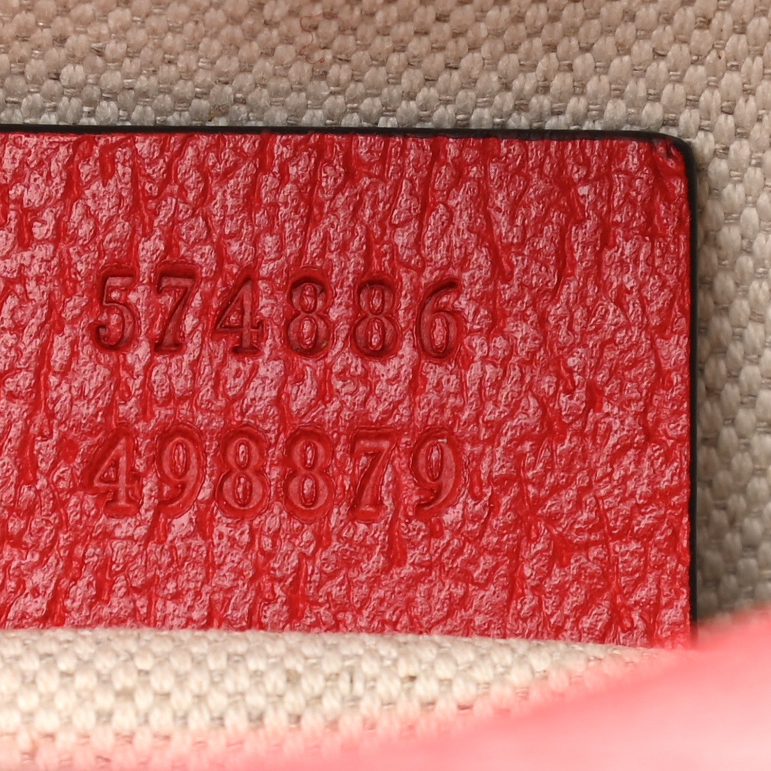 Gucci GG Supreme Monogram Apple Small Retro Interlocking G Shoulder Bag Beige Multicolor Lobster Red 7 of 9