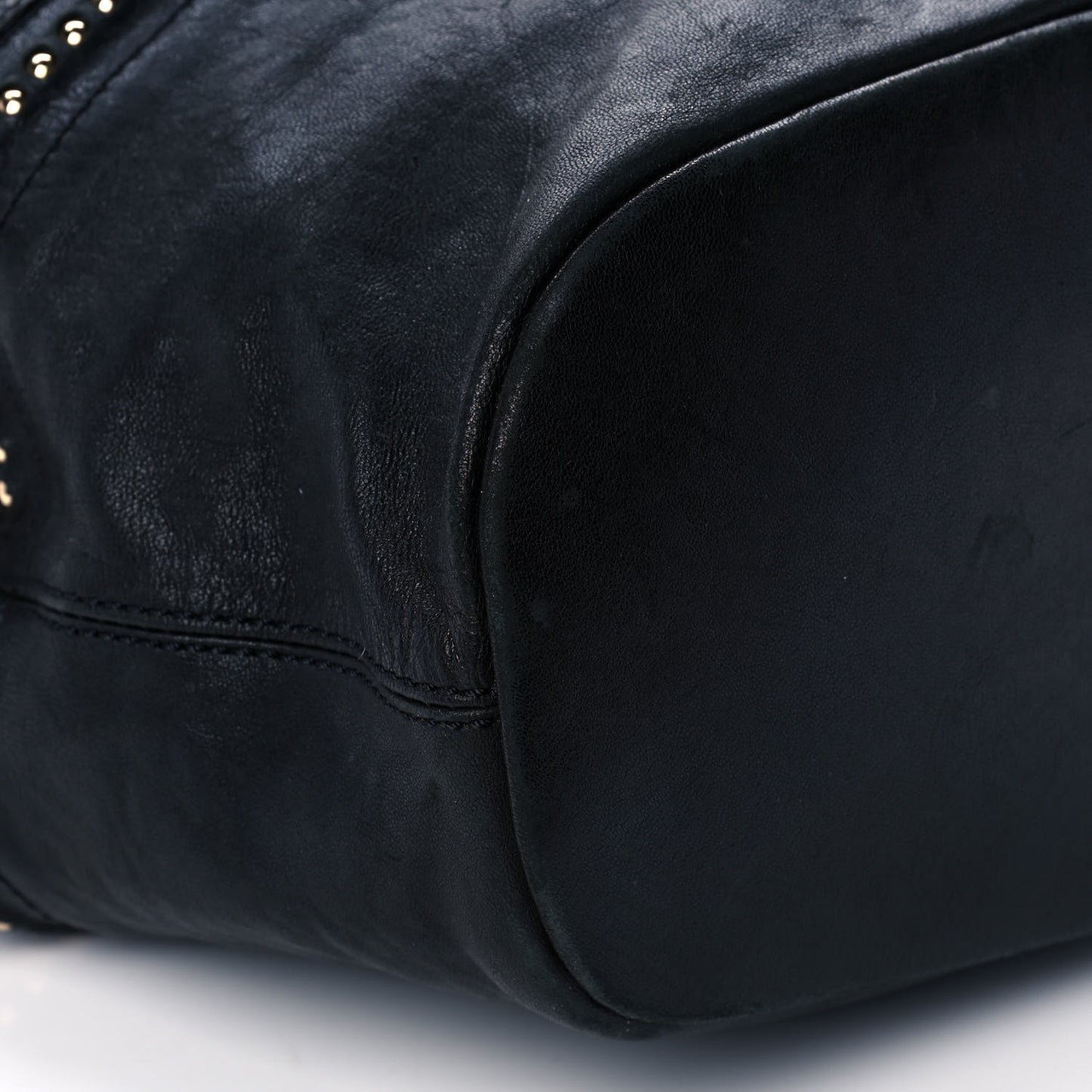 Lambskin Studded Medium Nightingale Black