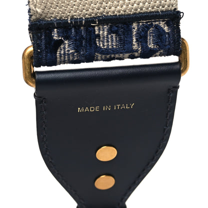 Christian Dior Velvet Oblique Shoulder Strap Blue 4 of 7