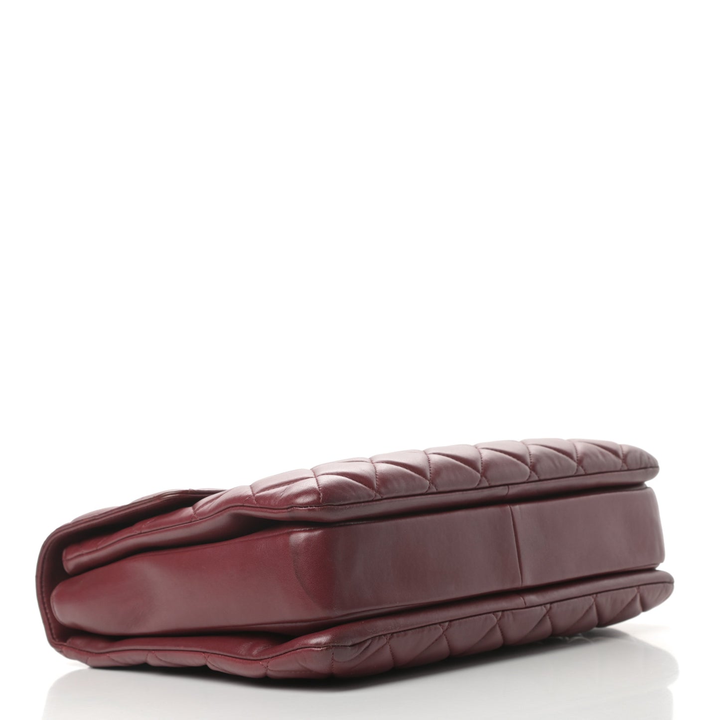 Lambskin Quilted Large Trendy CC Dual Handle Flap Bag Burgundy