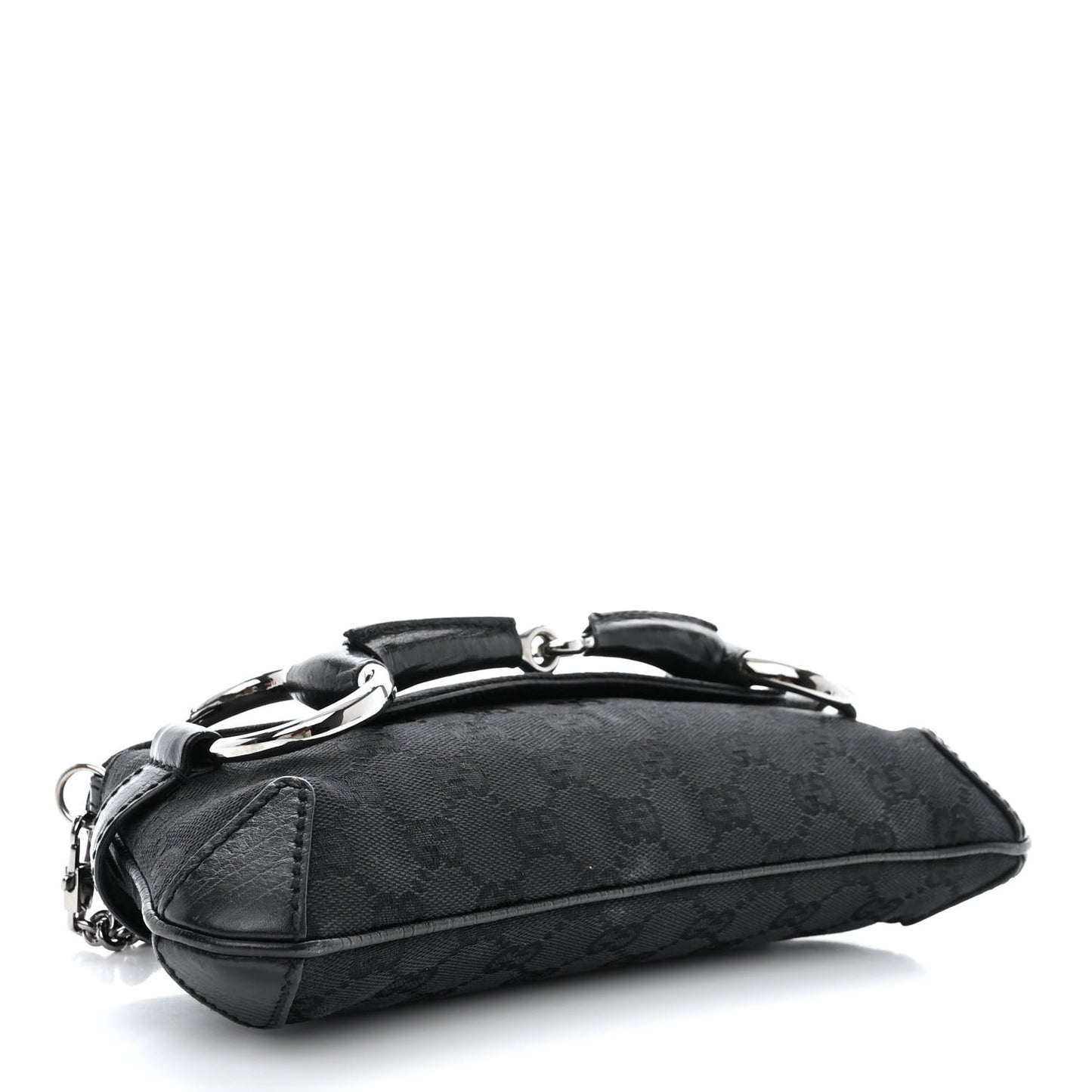 Monogram Horsebit Chain Clutch Black
