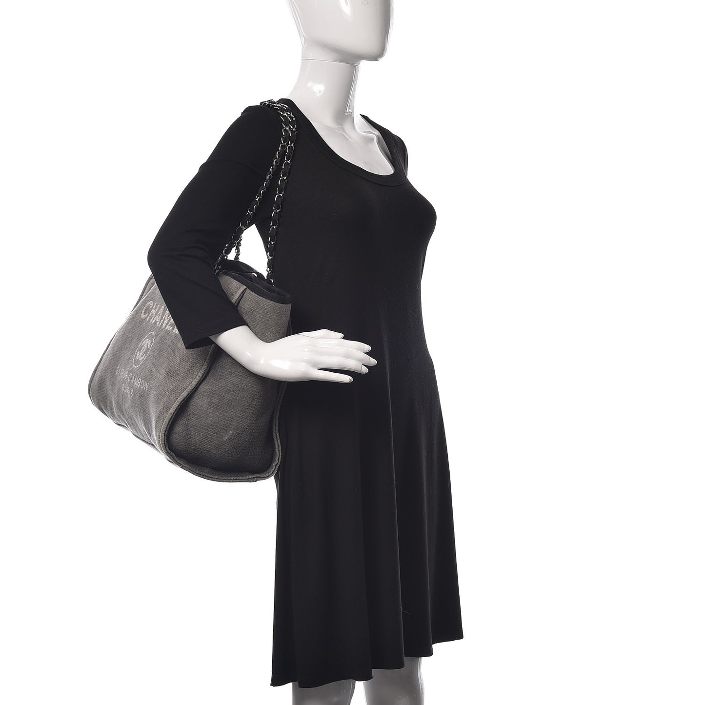 Canvas Large Deauville Tote Grey