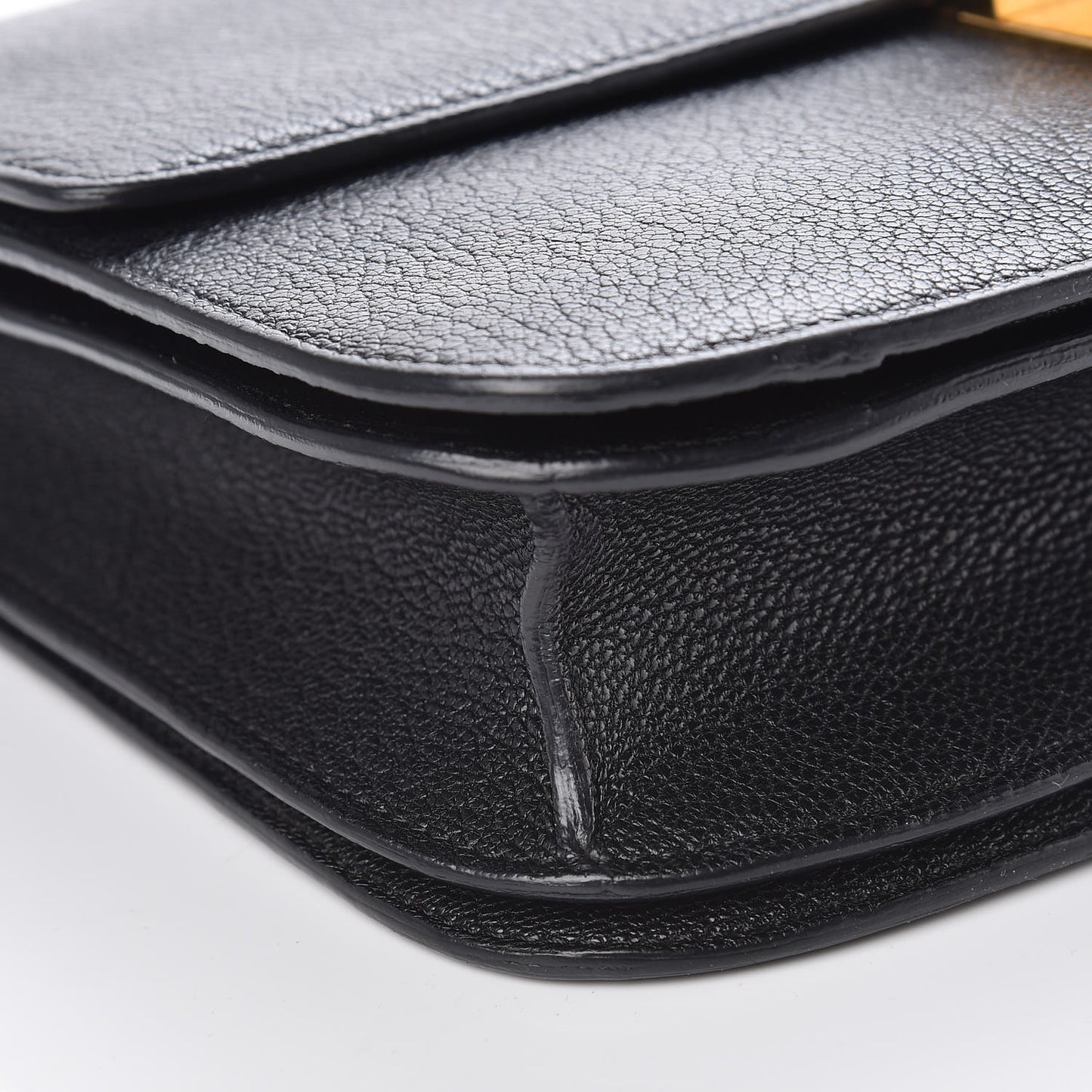 Goatskin Medium Classic Box Flap Bag Black