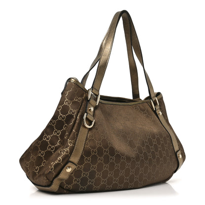 Gucci Satin Monogram Medium Abbey Shoulder Bag Bronze 3 of 10