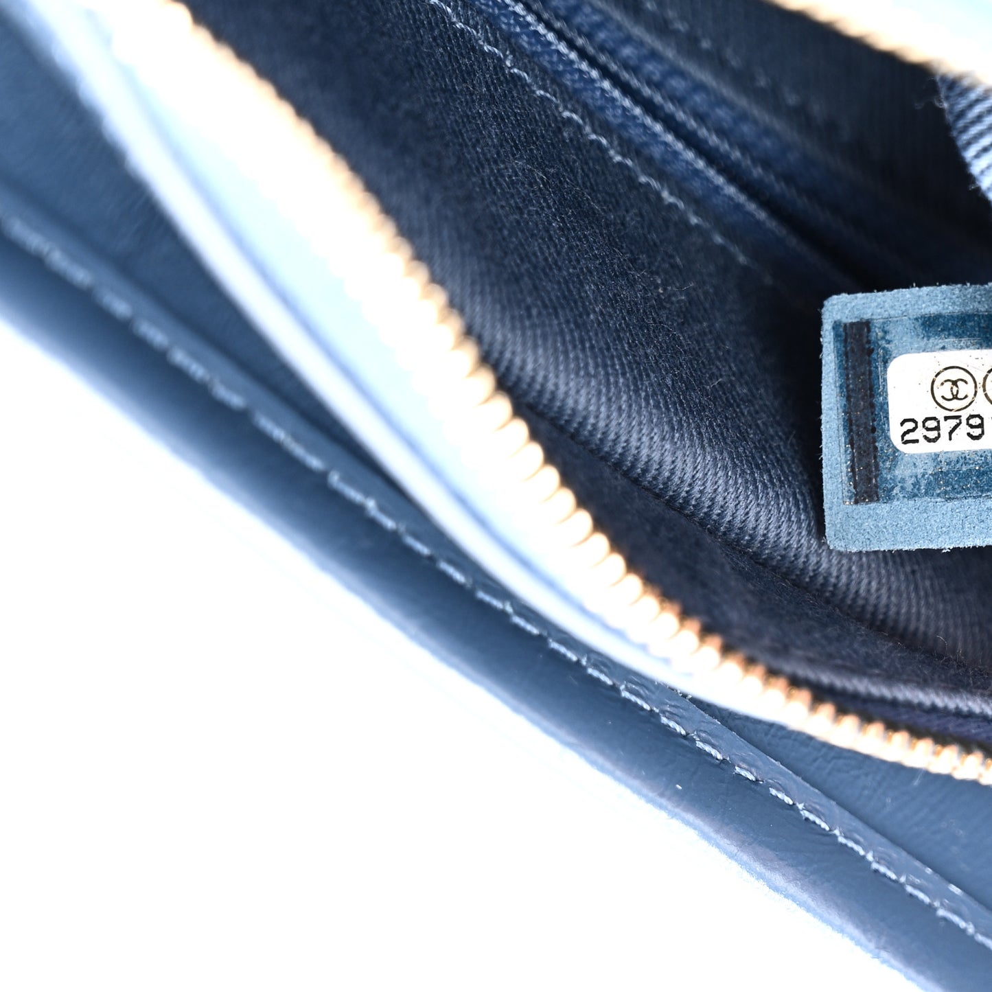 Denim Calfskin Small Gabrielle Hobo Blue