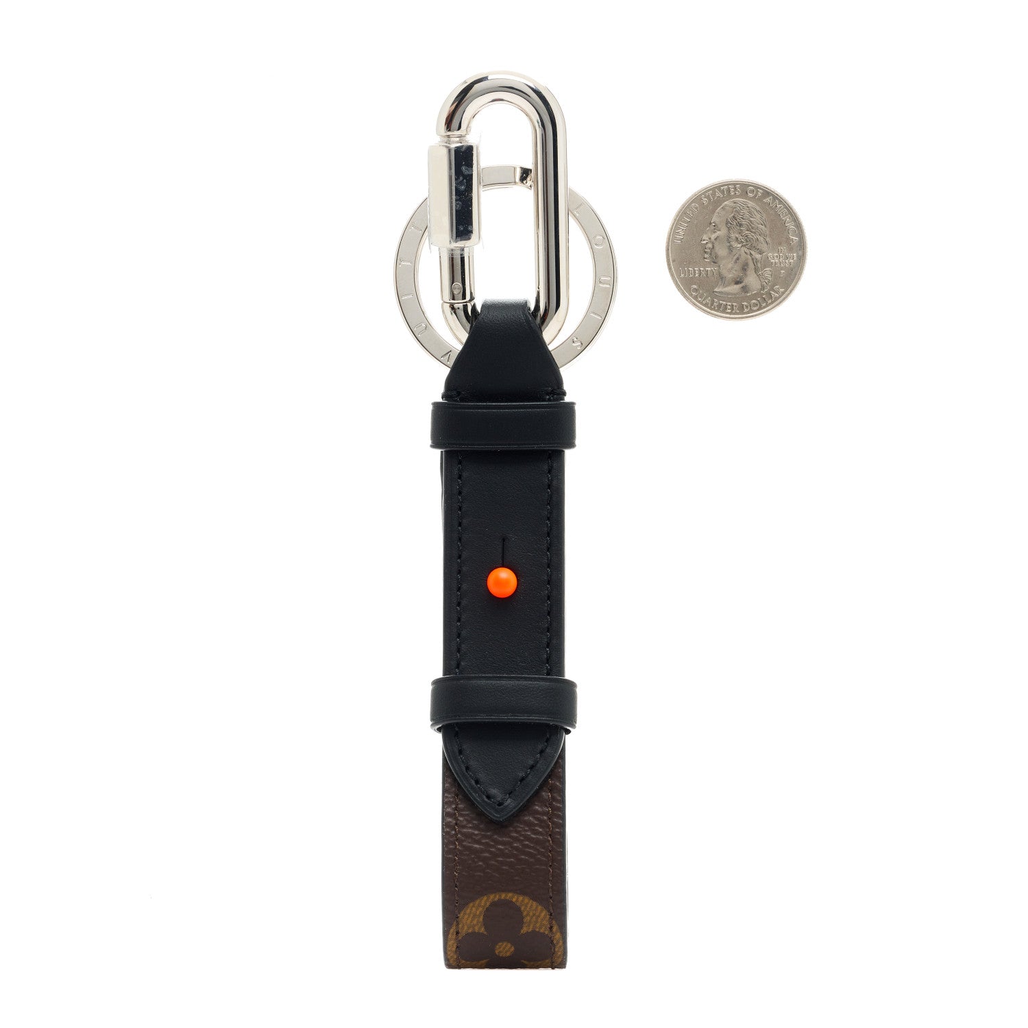 Louis Vuitton Monogram Dragonne Bag Charm Key Holder Orange 2 of 5