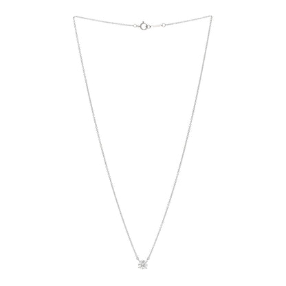 Tiffany Platinum Diamond .79ct Solitaire Pendant Necklace 3 of 5