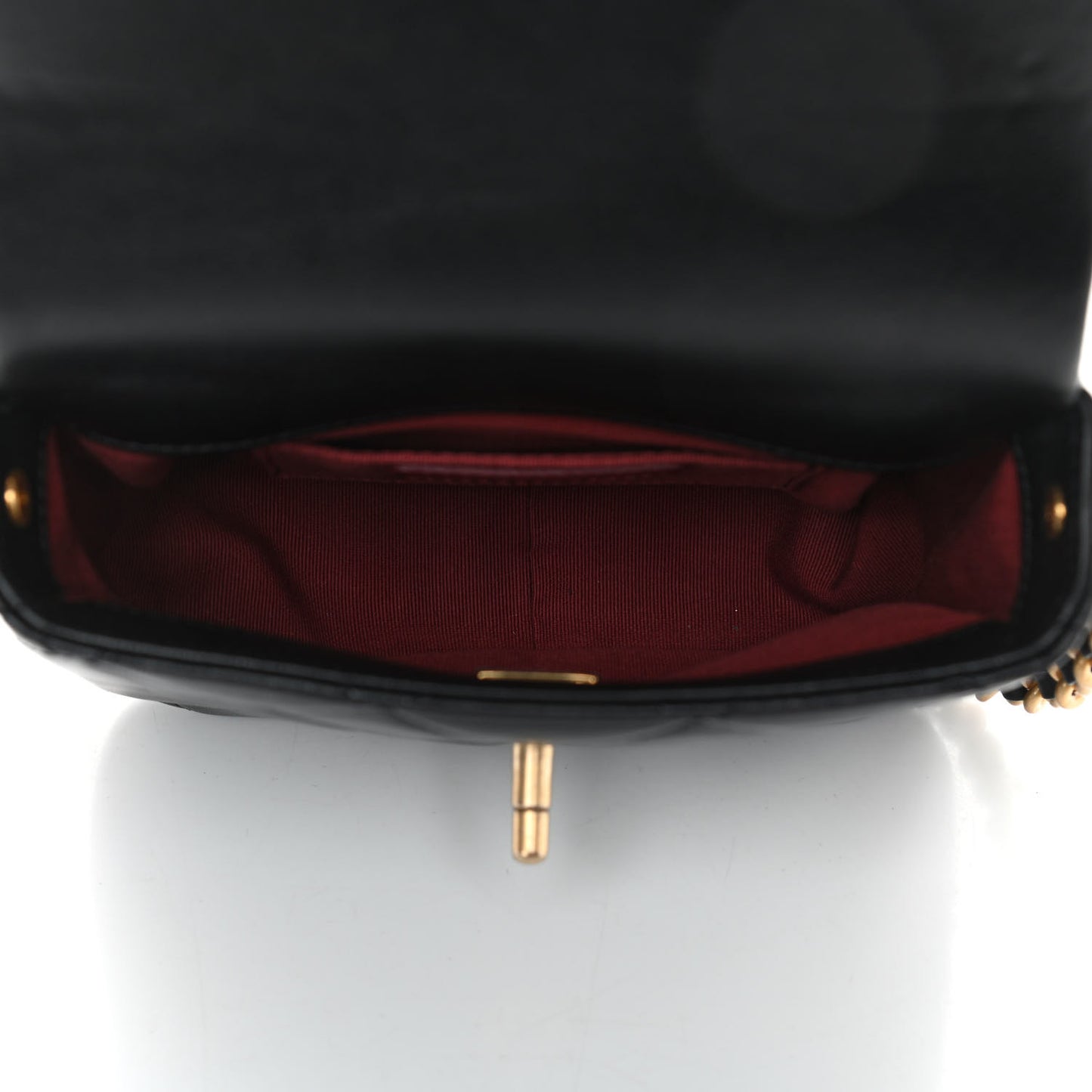 Lambskin Quilted Mini Side Note Flap Black