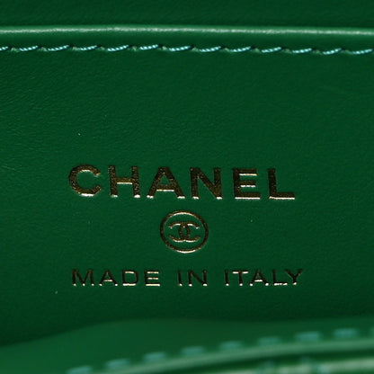 Chanel Shiny Aged Calfskin Quilted Mini Nano Kelly Shopper Green 6 of 10