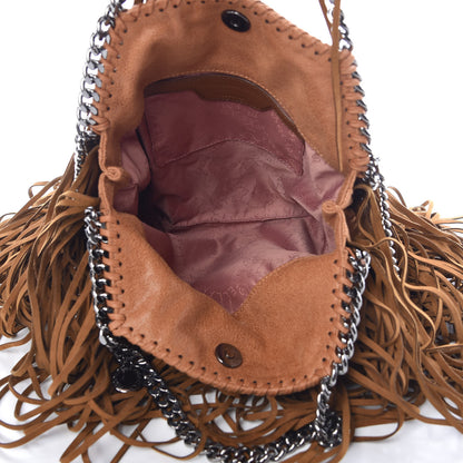 Stella McCartney Eco Suede Mini Fringe Falabella Tote Tan 6 of 10