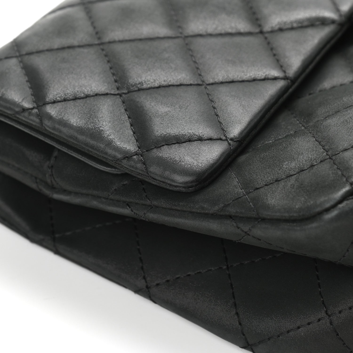 Chanel Iridescent Calfskin Quilted 2.55 Reissue 227 Flap Black 12 of 17