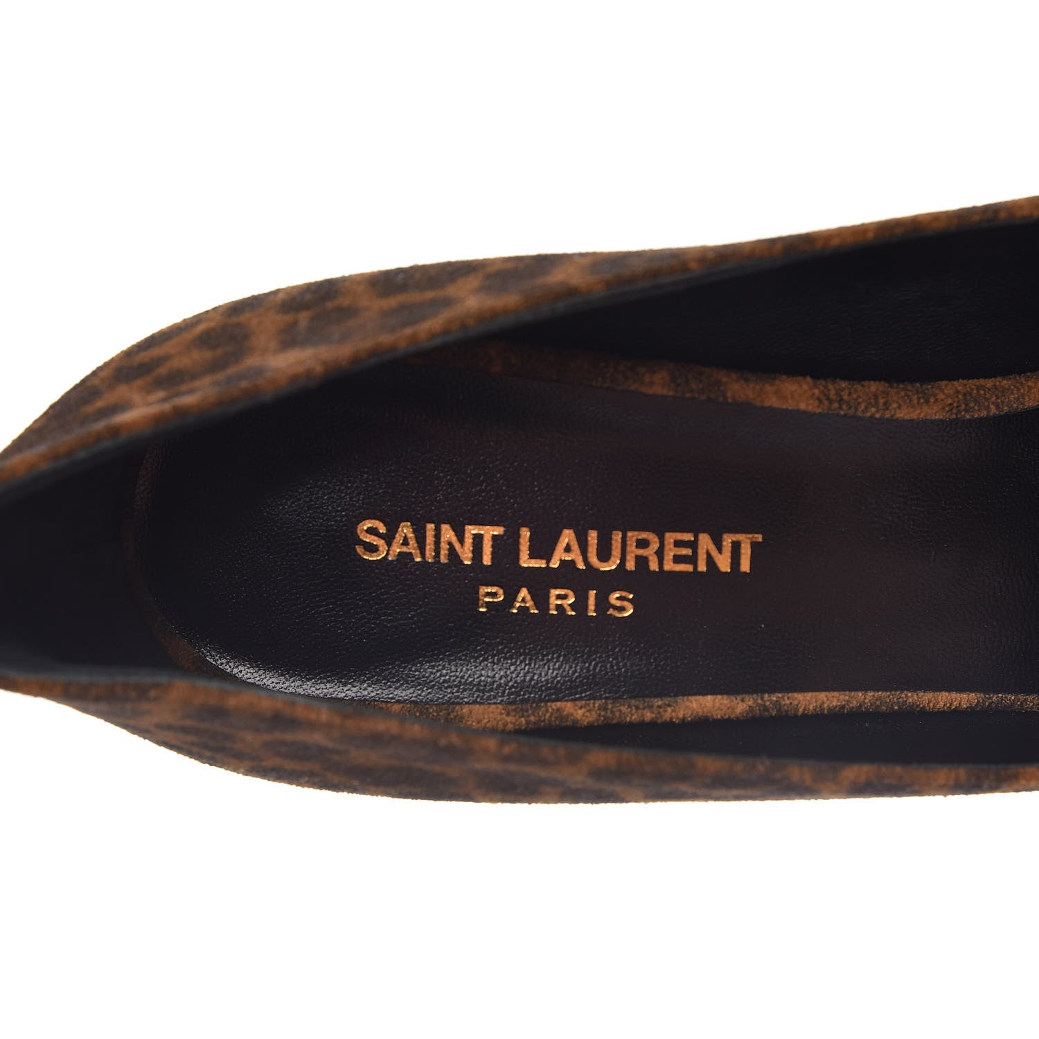 Saint Laurent Suede Leopard Printed Paris 105 Pumps 41 Natural Coffee 6 of 8