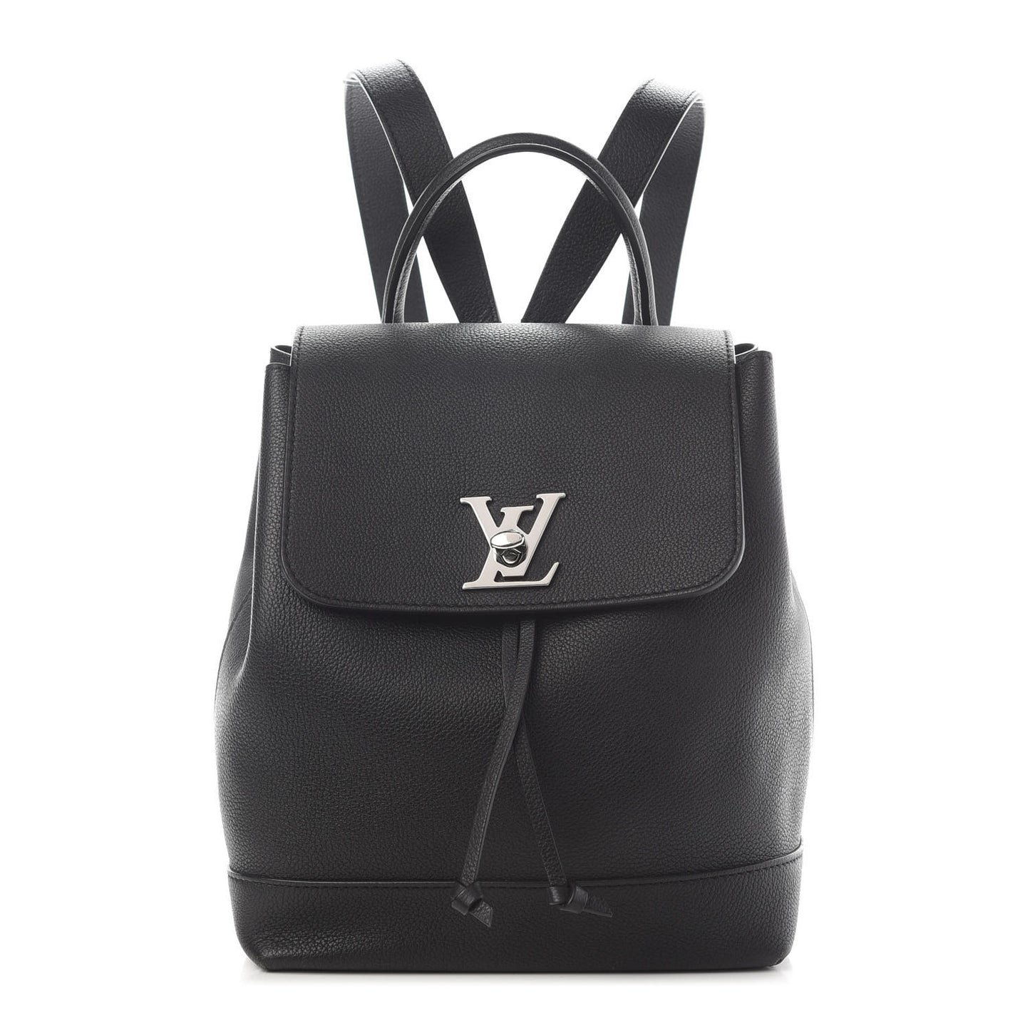 Calfskin Lockme Backpack Black