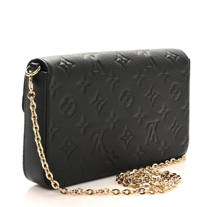 Louis Vuitton Empreinte Pochette Felicie Chain Wallet Black 4 of 10