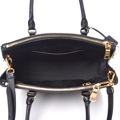 Prada Saffiano Small Galleria Double Zip Tote Black 5 of 10