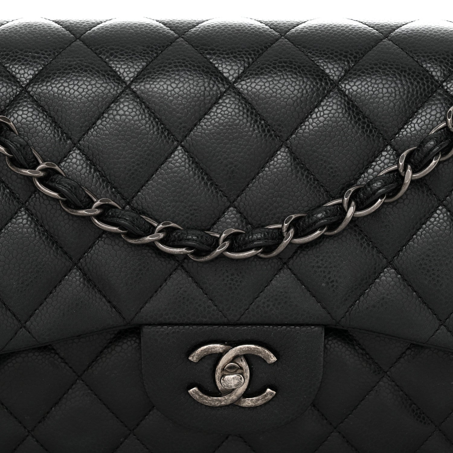 Chanel Caviar Quilted Jumbo Double Flap Black 7 of 10