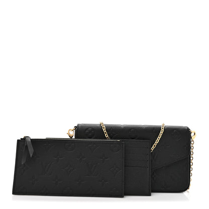 Louis Vuitton Empreinte Pochette Felicie Chain Wallet Black 3 of 13